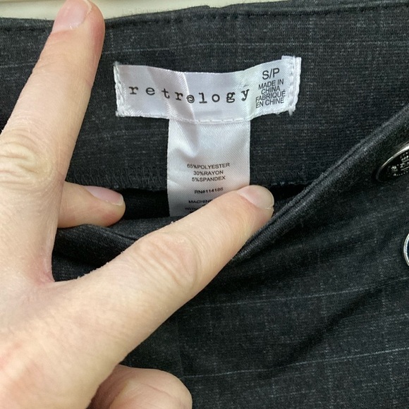 Retrology Gray Tailored Trousers with Subtle Texture - Picture 2 of 12